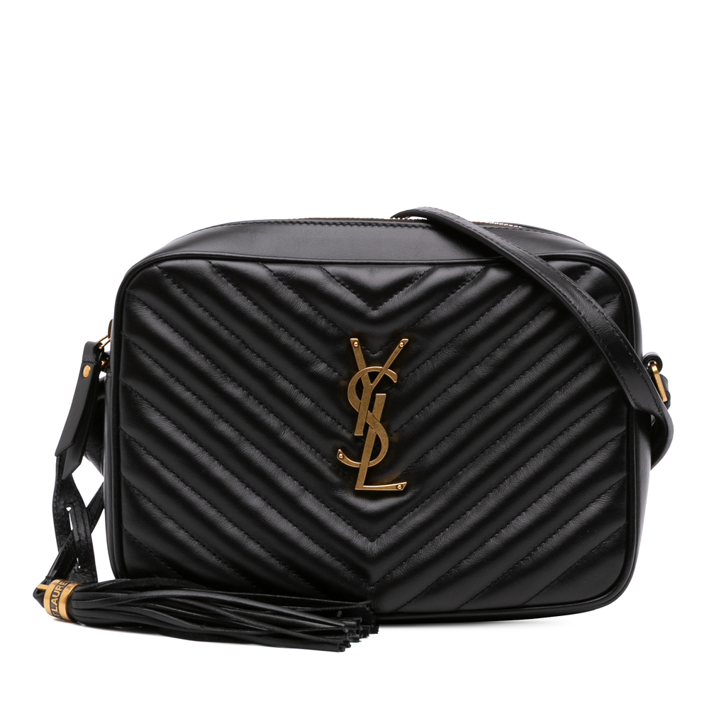 Pre-Loved Saint Laurent Matelasse Leather Monogram Lou Camera Bag